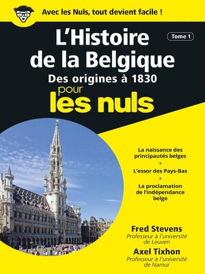 cover image of L'Histoire de la Belgique, Tome 1 Poche Pour les Nuls